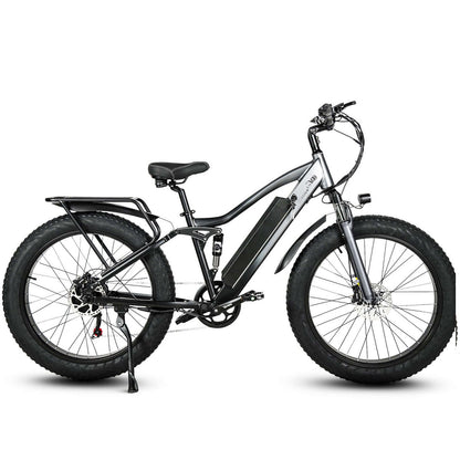 TP26 750W Full Suspension Fatbike Electric Bikes, 48V 17Ah Battery