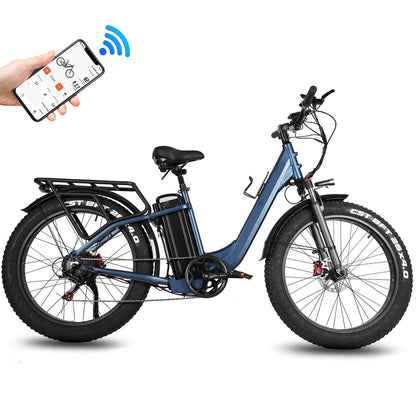 Y26 750W E-Bike Ebike Men Women, 30A City E Bike, 26”×4.0 Fatbike (Suitable for people over 173cm)