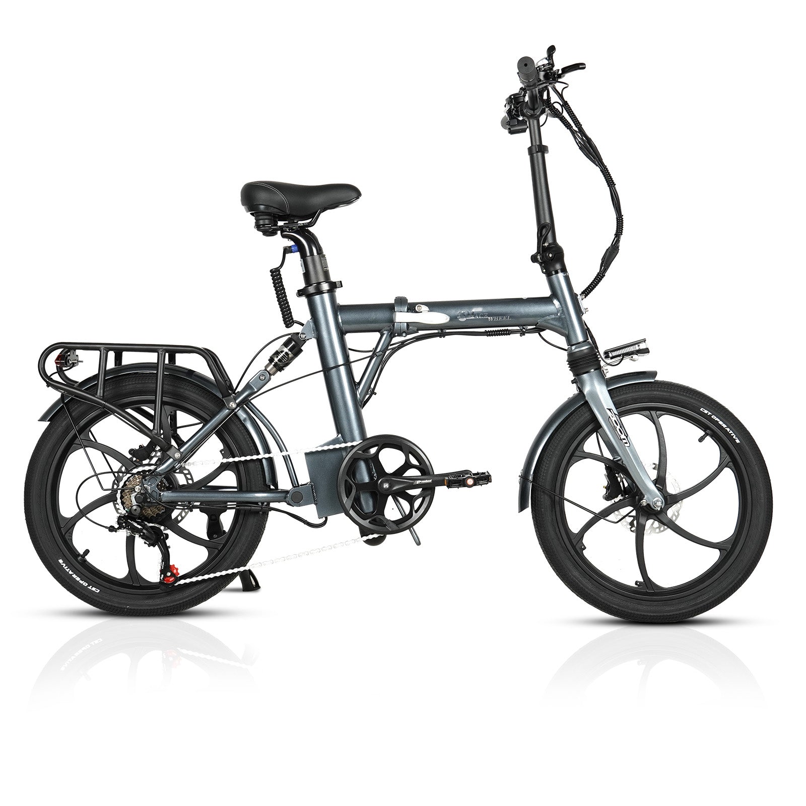 EM20 250W Full Suspension Folding EBike, 36V 12Ah/432Wh Battery, 20