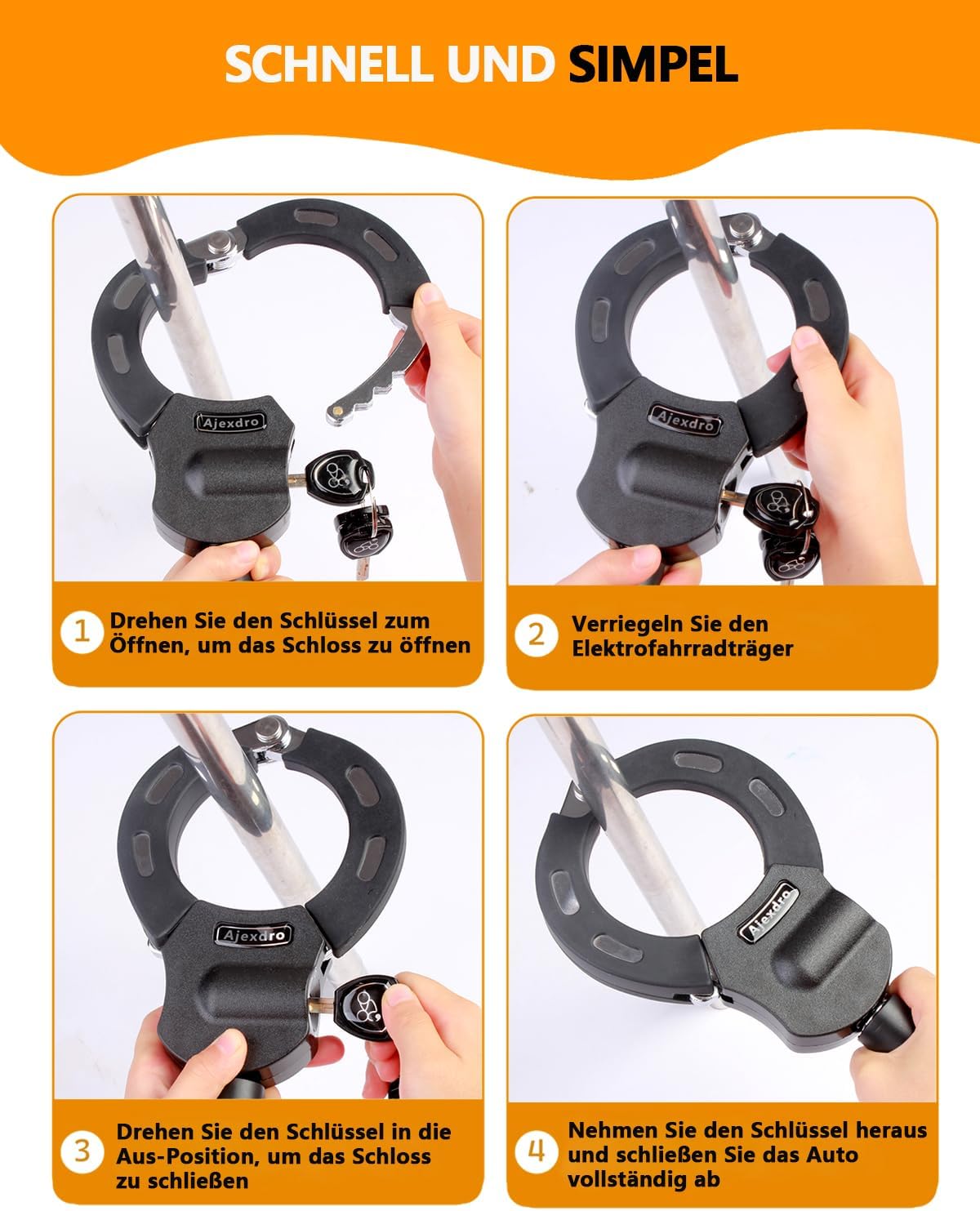 Bicycle handcuff lock