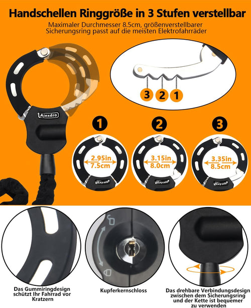 Bicycle handcuff lock for Skivogr