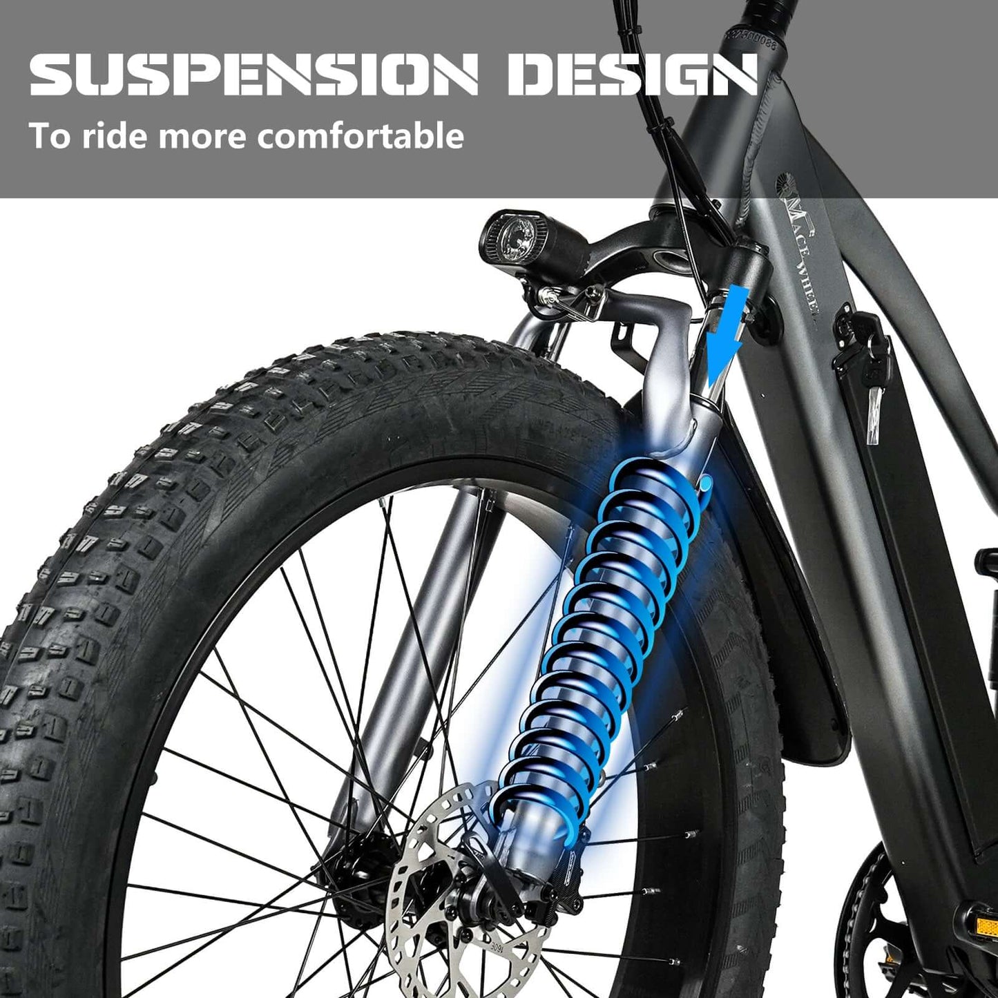 TP26 750W Full Suspension Fatbike Electric Bikes, 48V 17Ah Battery