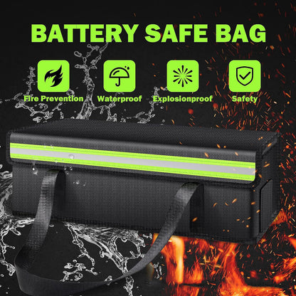 Bicycle battery fireproof bag