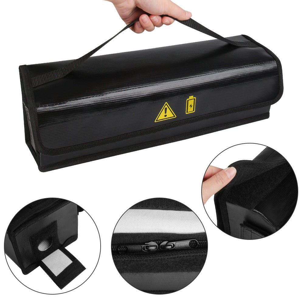 Bicycle battery fireproof bag